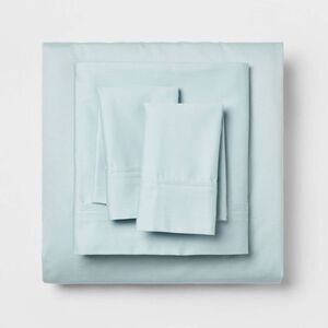 Threshold -  400 Thread Count Cotton Sateen 4-Piece S Light Blue
